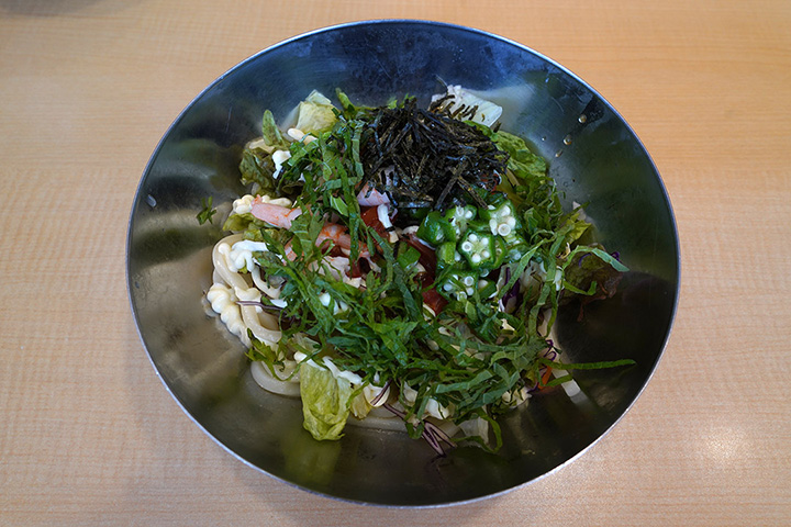 ねばとろサラダうどん（麺1.5倍）